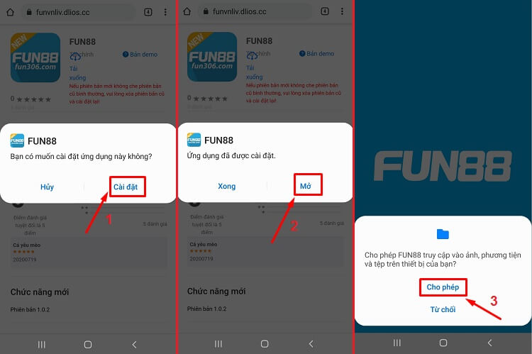 cài ứng dụng fun88